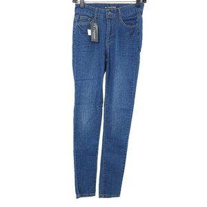 By Together Jeans NWT Skinny Ankle Women Junior Size 3 Dark Wash Denim Mid Rise